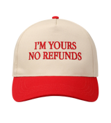 No Refunds Hat Red