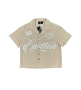Mixed Emotions Tan Signature Button Up