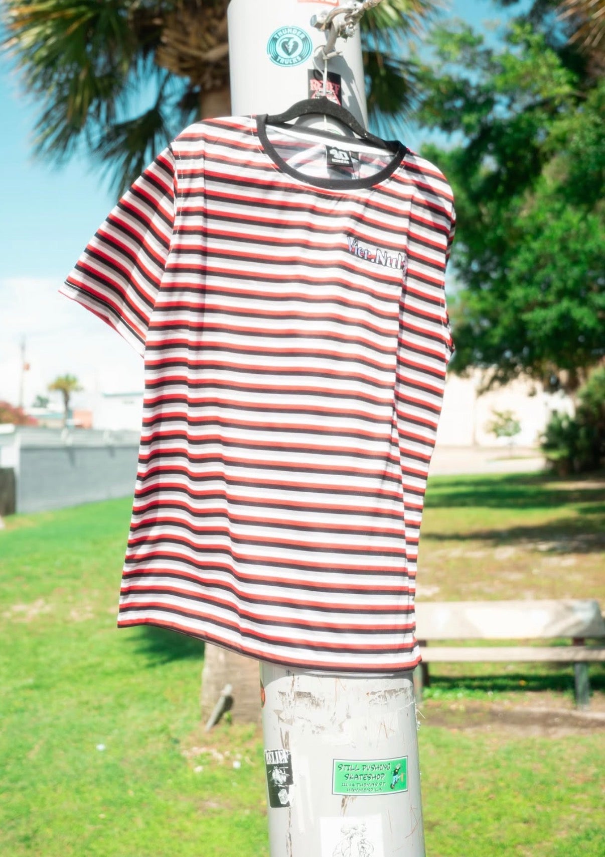 4.0 Streetwear Co Striped Tee Red