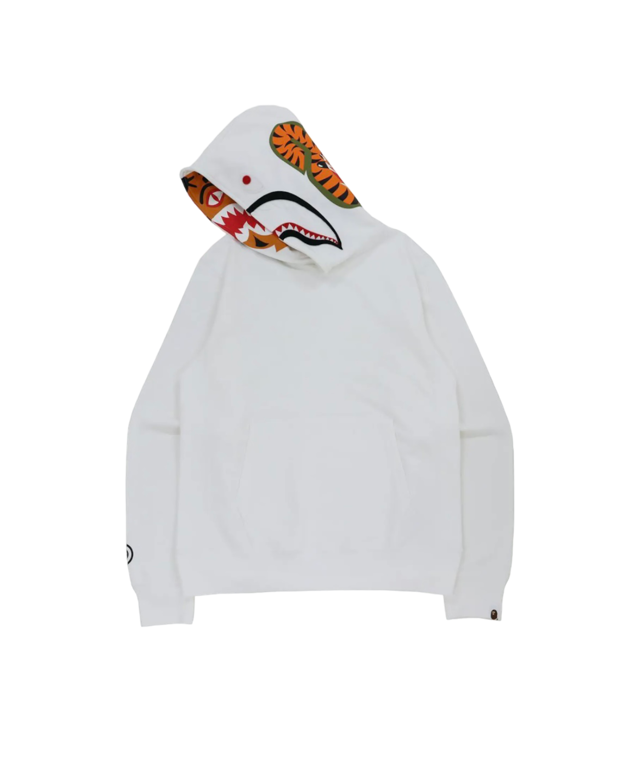 Bape Shark Tiger Hoodie White