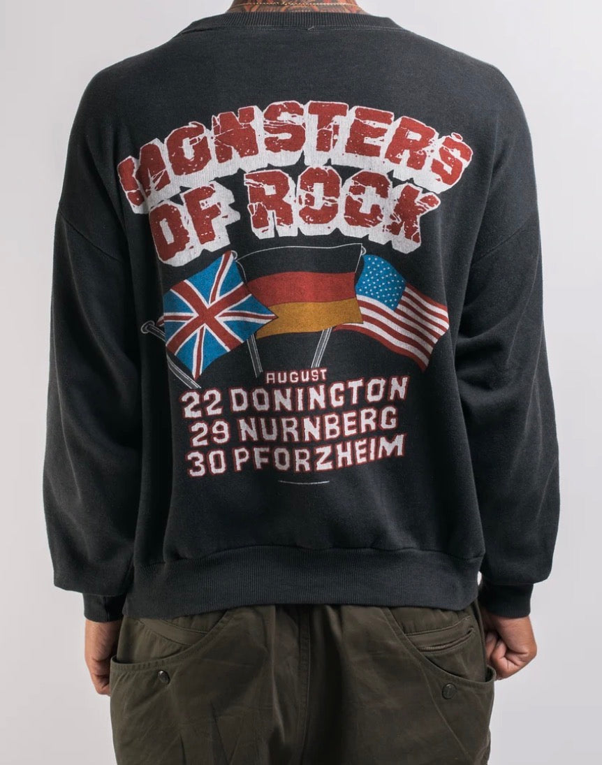 1987 Vintage Monsters Of Rock Tour Crewneck Rare