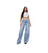 Double Layer High Rise Jeans Vibrant MIU