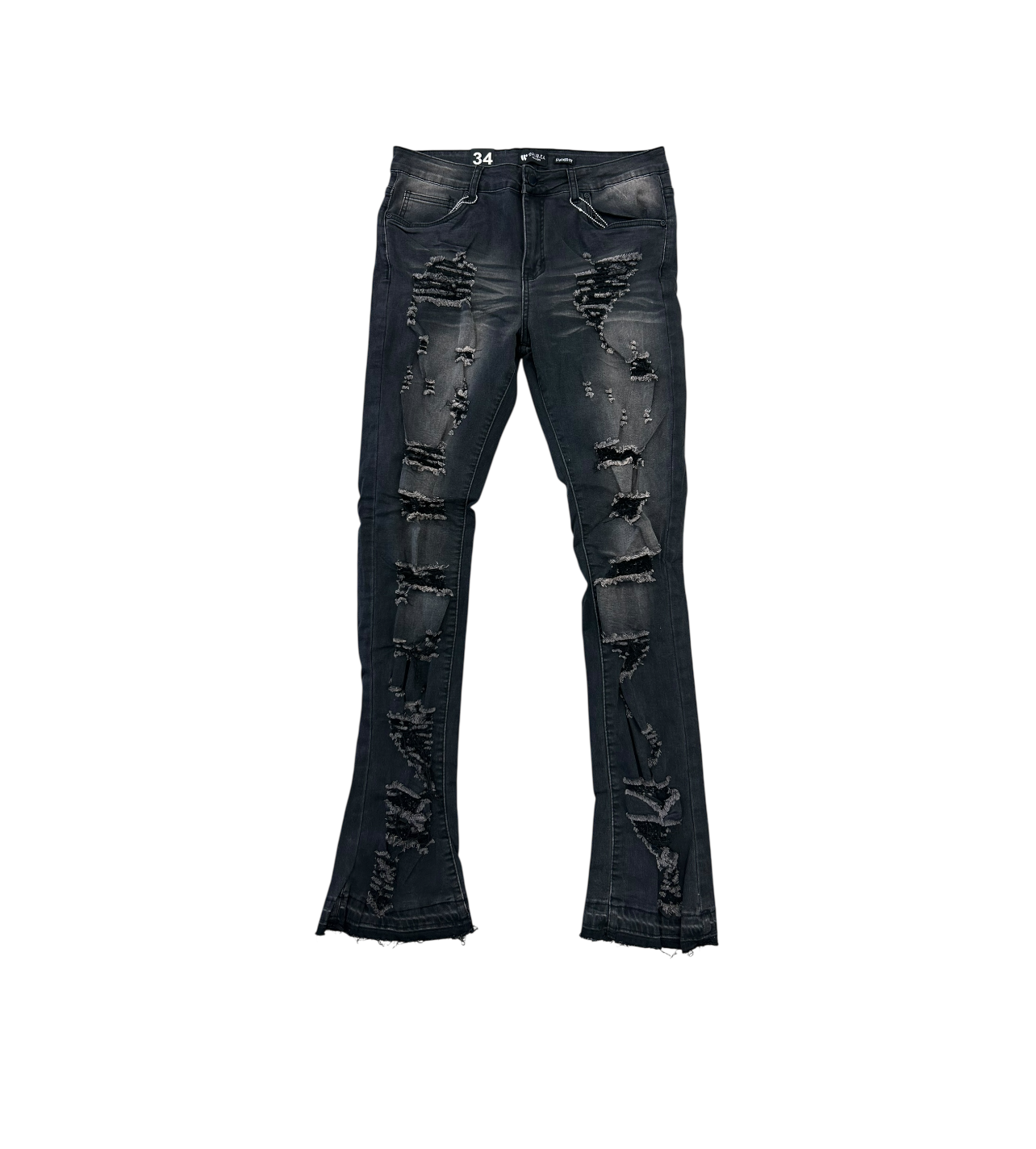 Waimea Black Wash Stacked Jeans