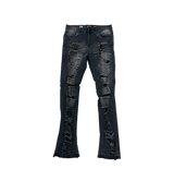 Waimea Black Wash Stacked Jeans