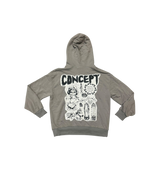 Concept “Flowers” Patch Hoodie Grey