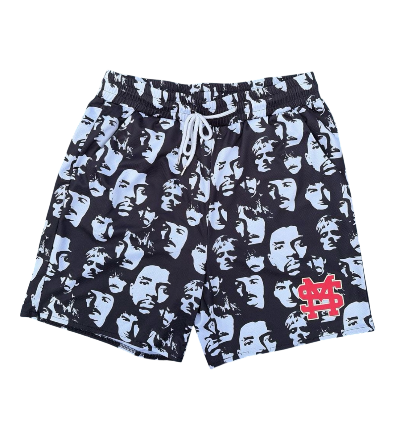 Romwe Beatles Mesh Shorts