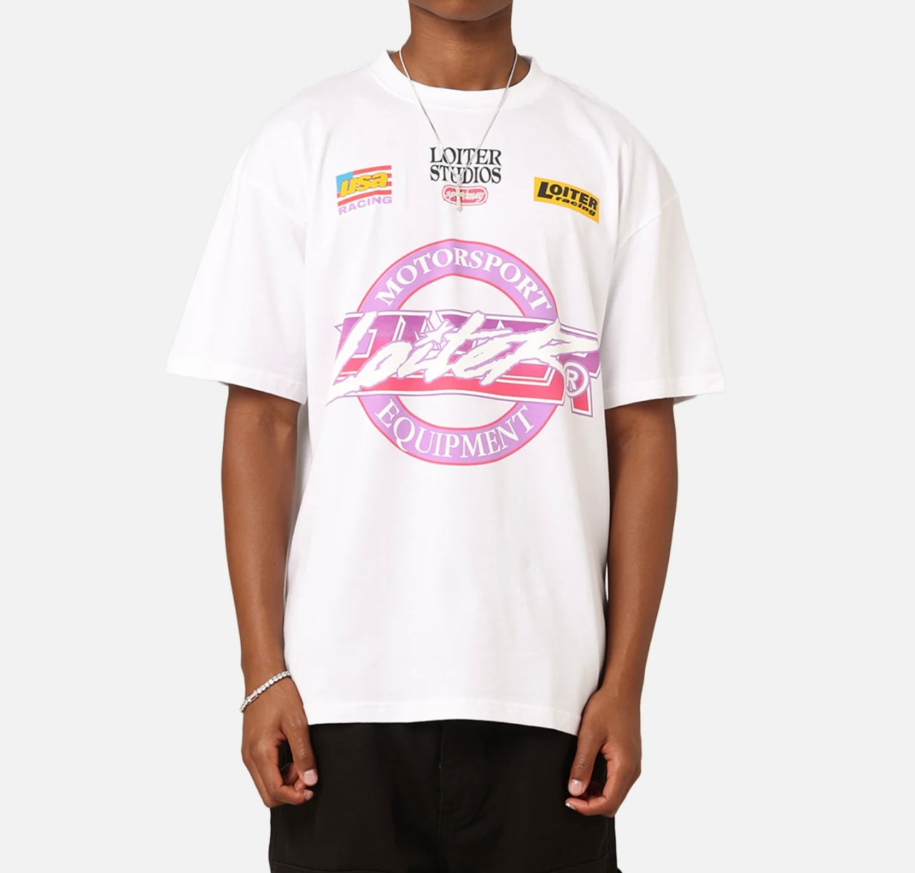Loiter Big Hit F-1 Helmet Tee White