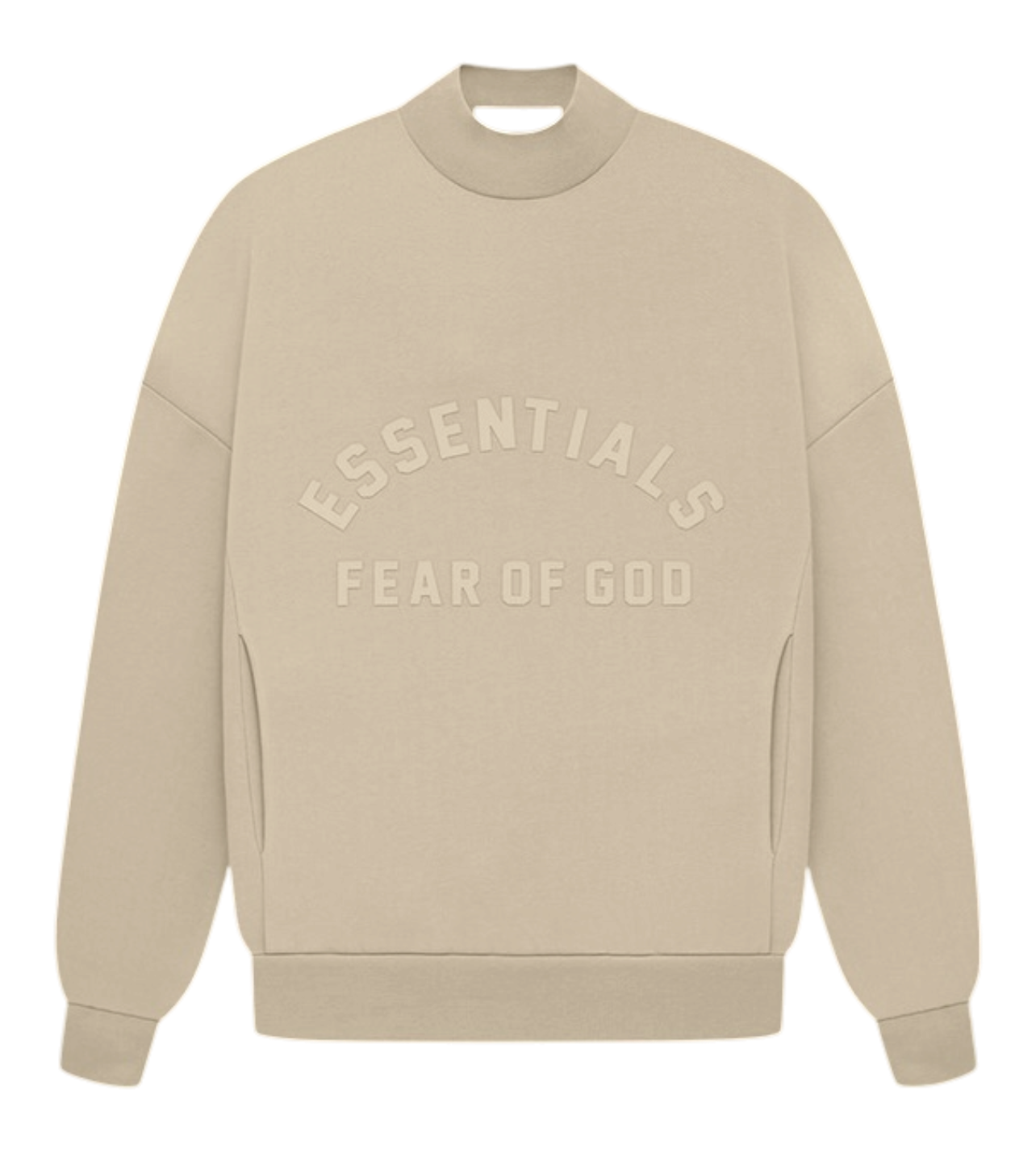 FOG Spellout Beige Crewneck Small