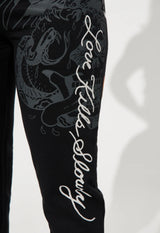 Ed Hardy Black All Over Tiger Sweatpants