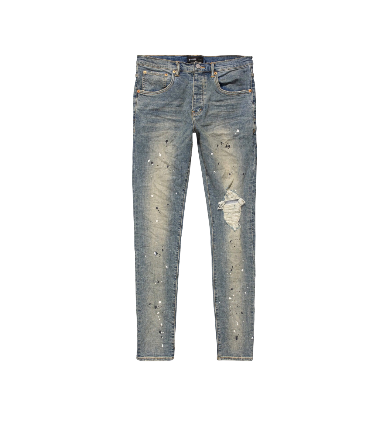 Purple Jeans Blue Splatter