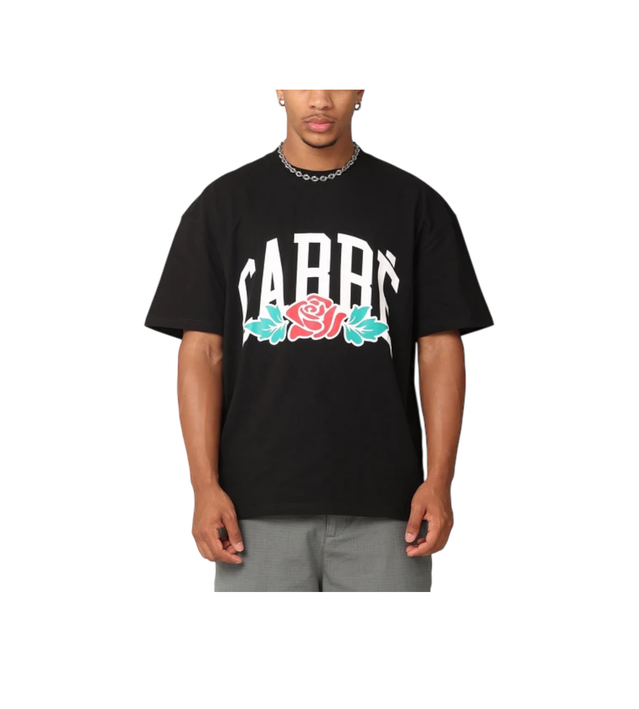 Carre Rose Tee Black