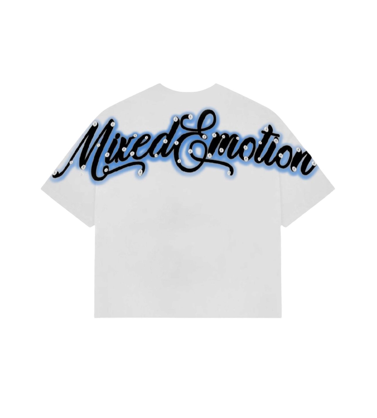 Mixed Emotions Cropped Angel Tee White
