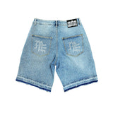 Mixed Emotions “Rhinestone” Shorts Blue