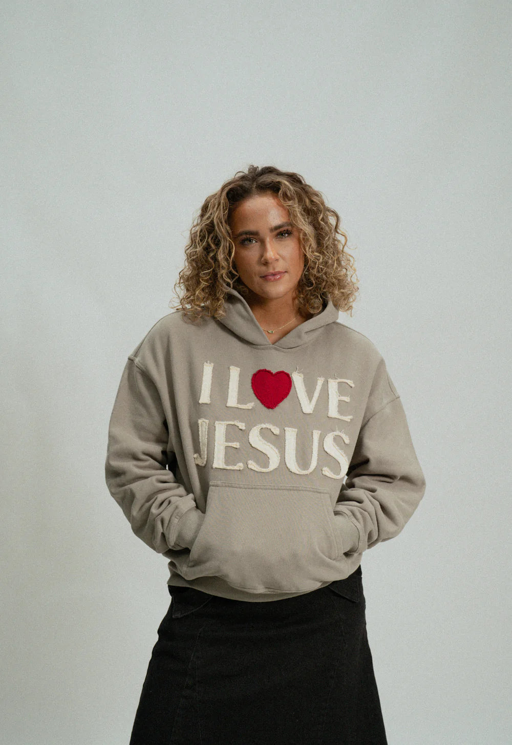 God In You I Love Jesus Hoodie Grey