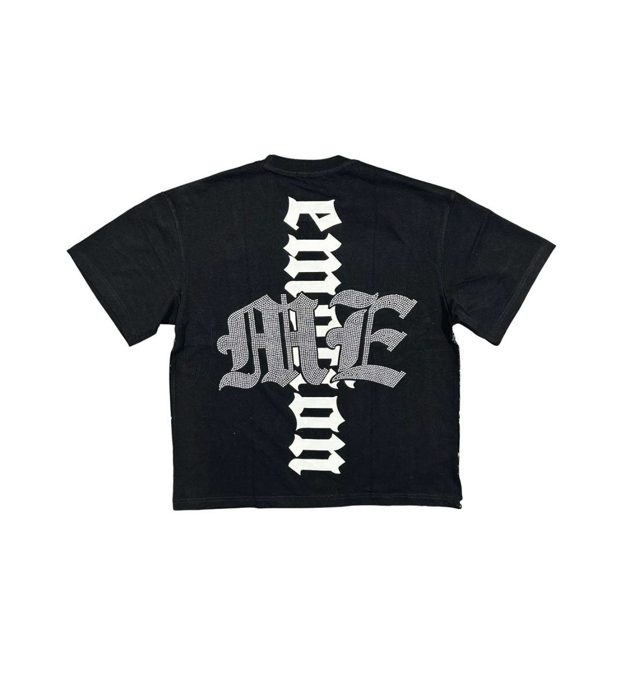 Mixed Emotion Black Astronaut Rhinestone Tee