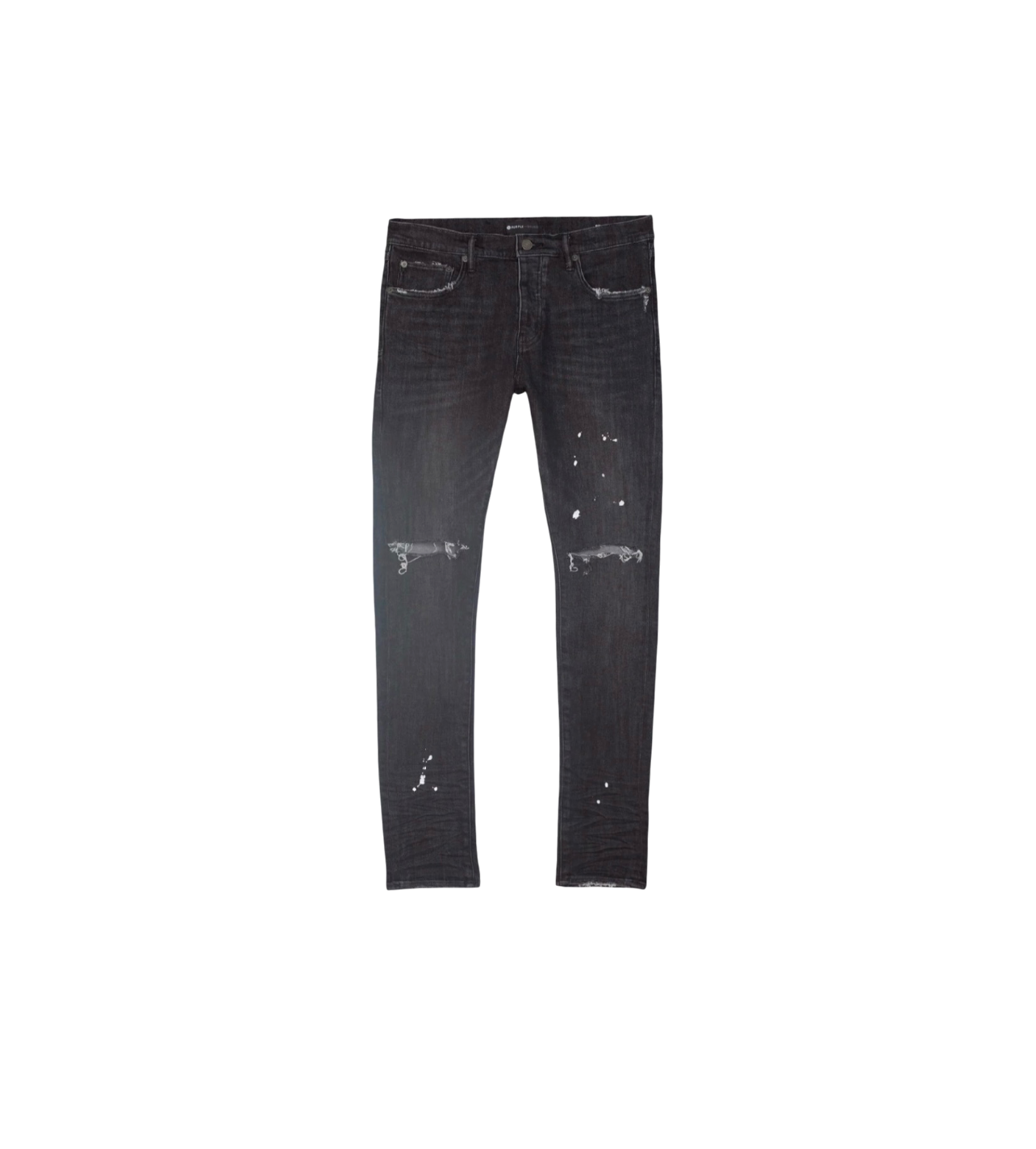 Purple Brand P001 Over Spray Slim-Fit Jeans Black