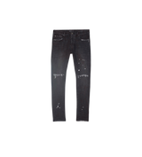 Purple Brand P001 Over Spray Slim-Fit Jeans Black