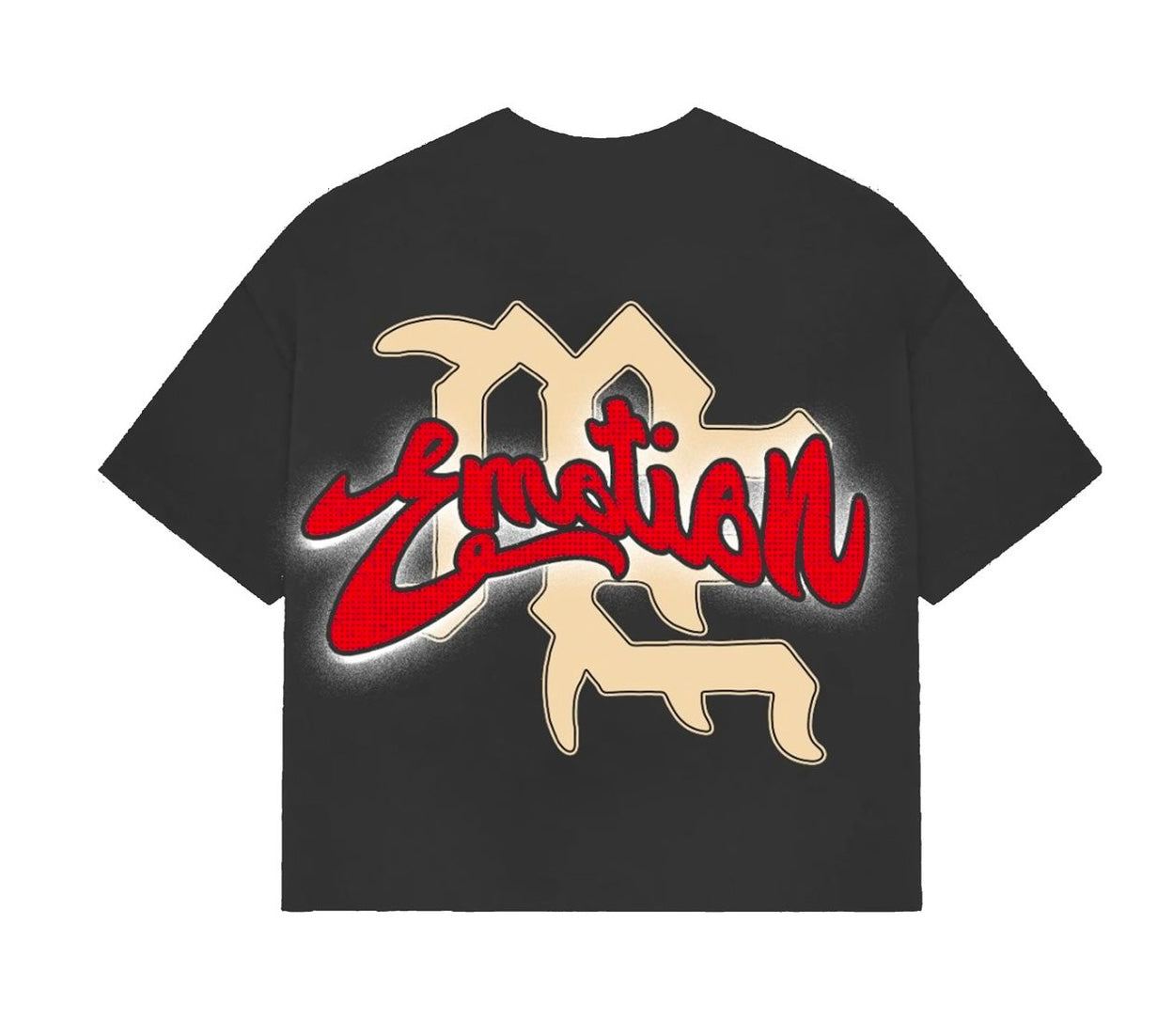 Mixed Emotion Rhinestone Red Angel Tee