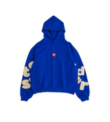 Red Letters Trust God Blue Hoodie