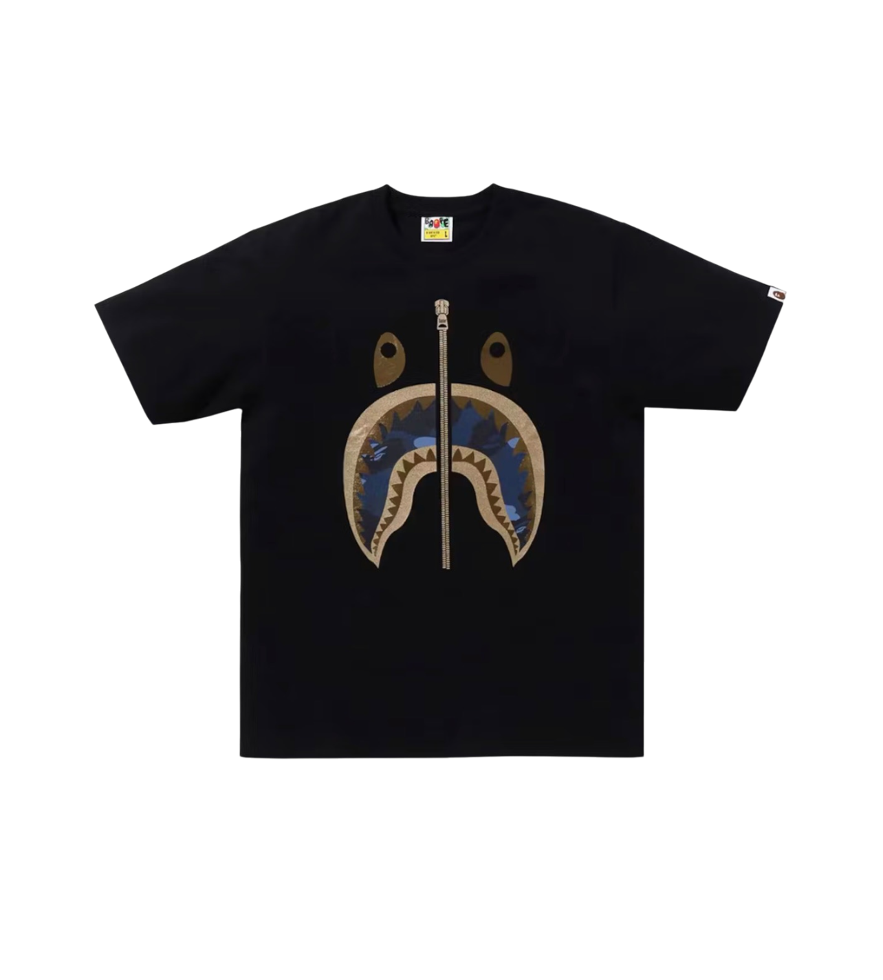 Bape Color Camo Shark Tee SS24 (Navy)