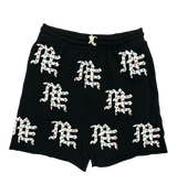 Mixed Emotions Rhinestone Sweatshorts Black