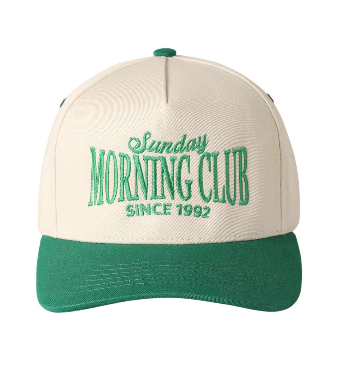 Sunday Morning Club Green/Cream Hat