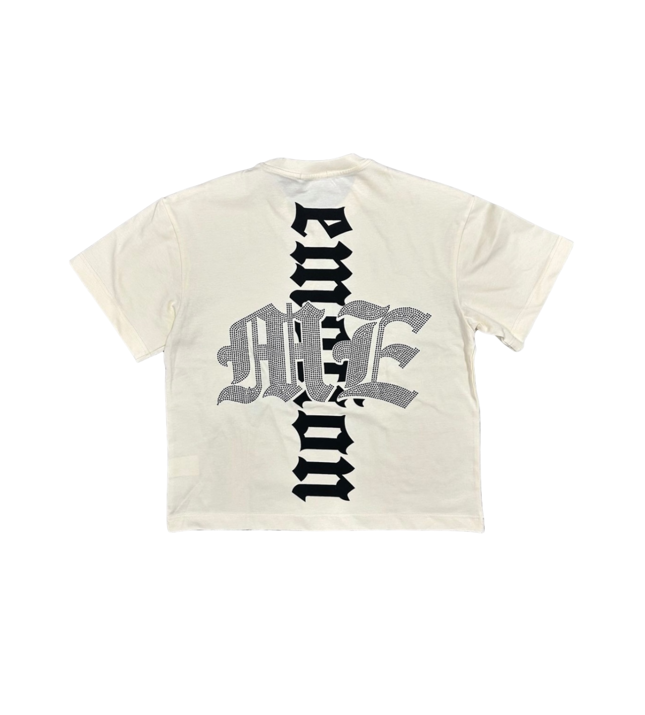 Mixed Emotions Rhinestone Tee Off White Alien