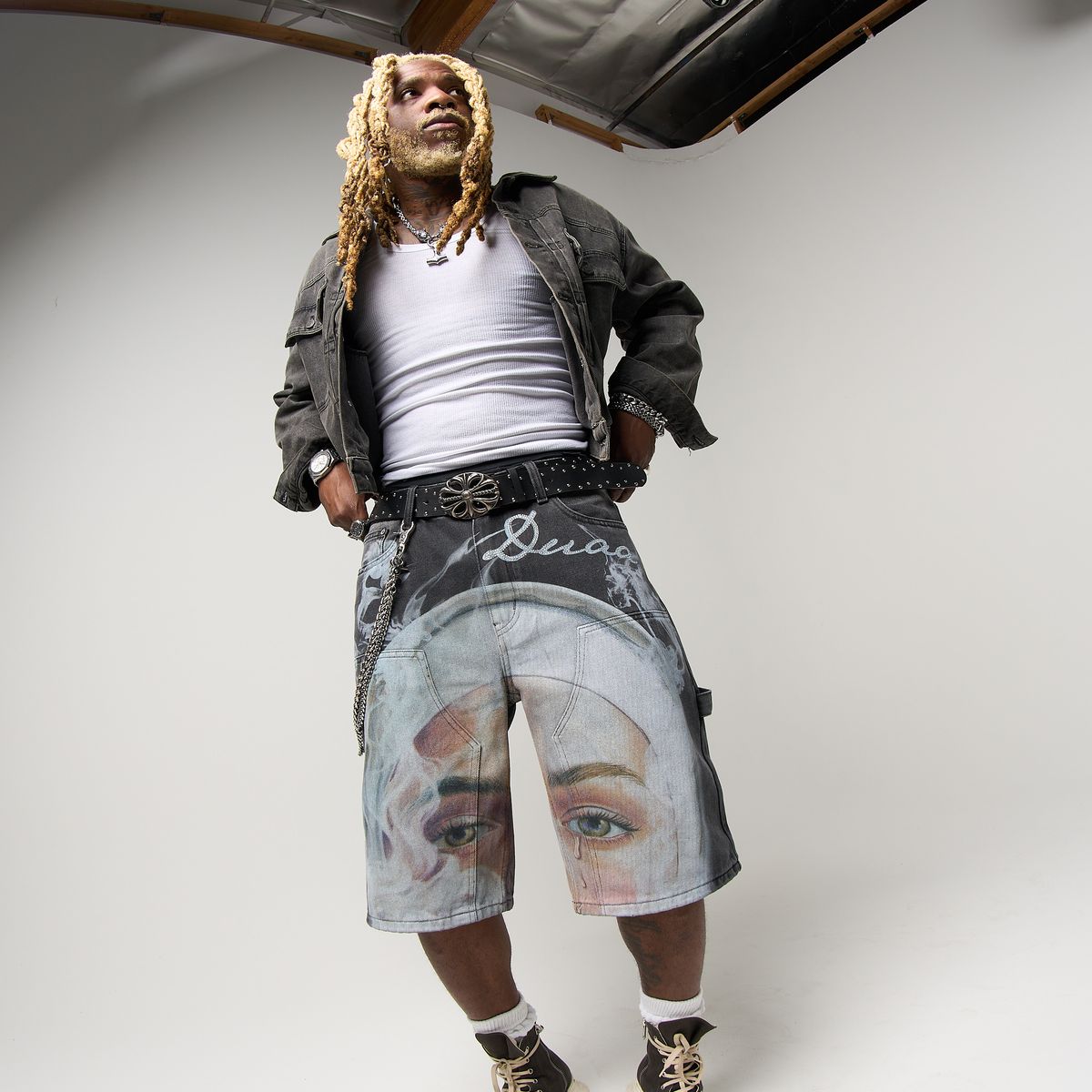 DUAA Mirror Denim Shorts