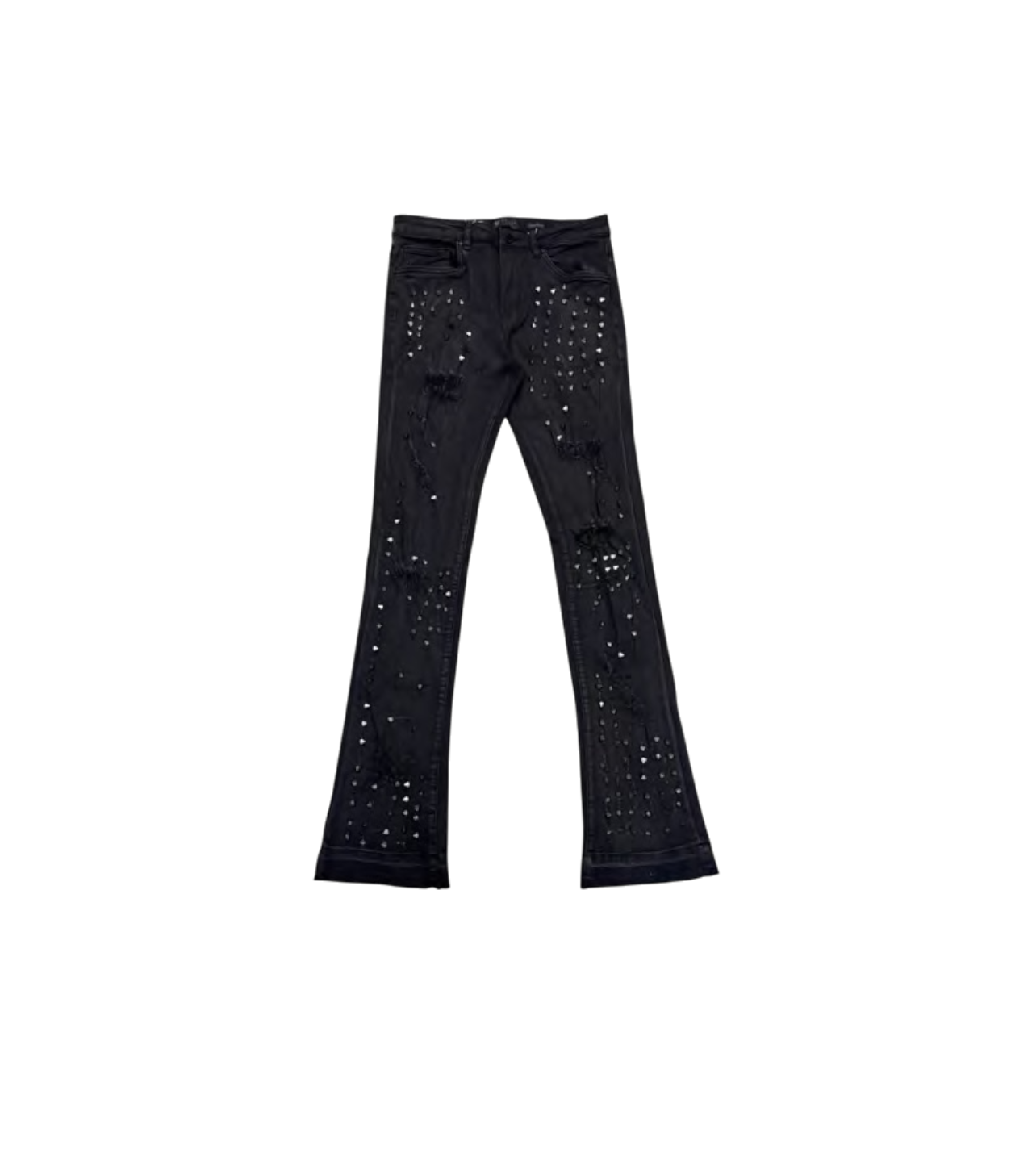Waimea Studded Black Stacked Jeans