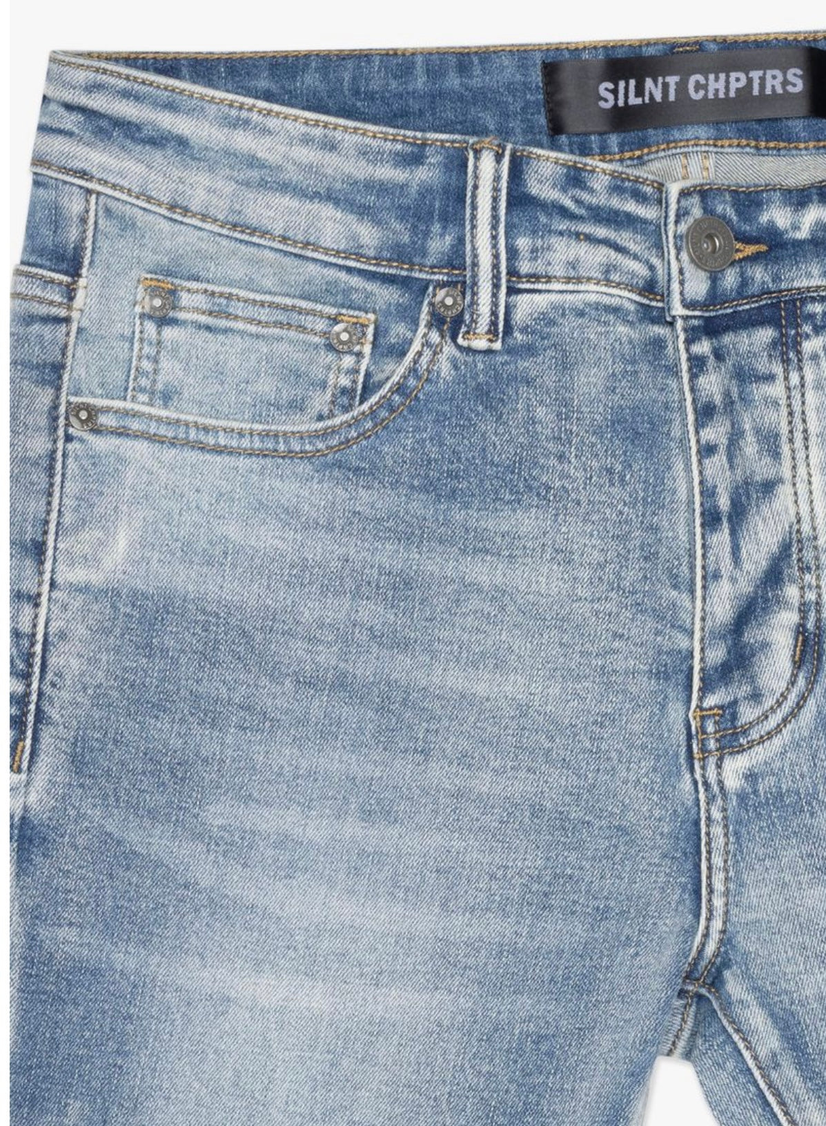Silent Chapters Blue Wash Stacked Denim