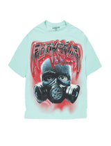 Rockstar Peace and War Teal Tee