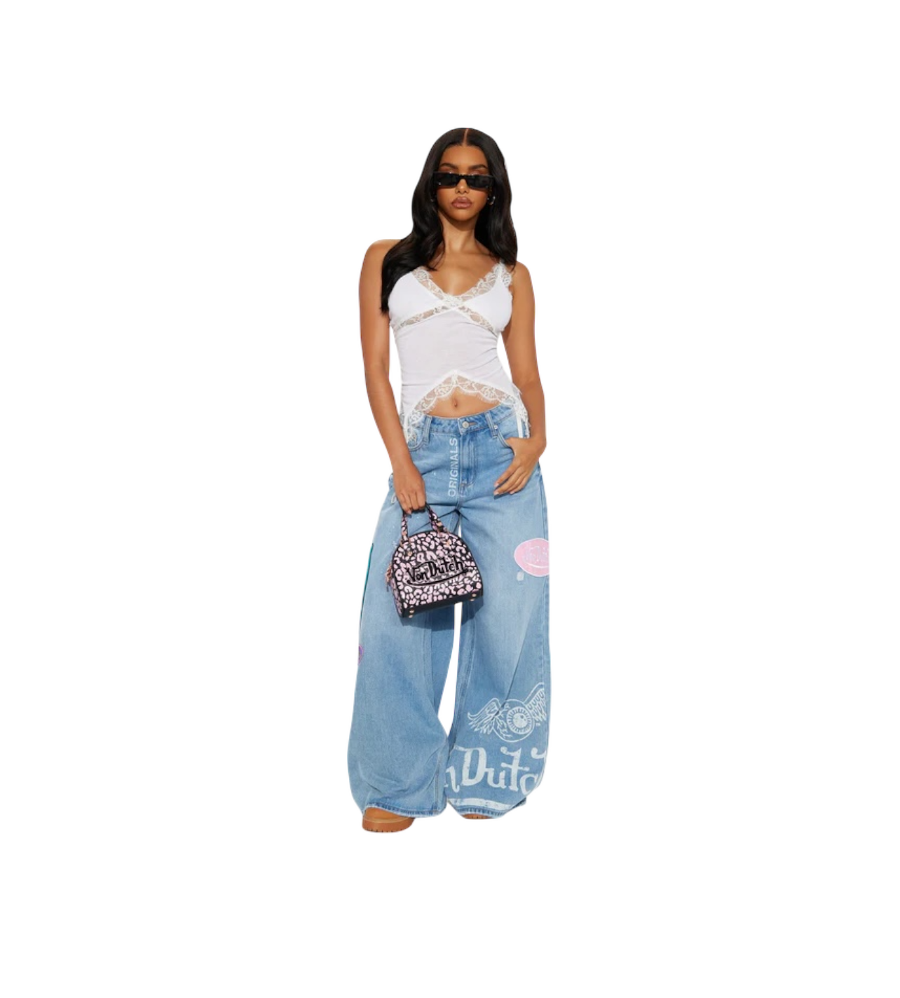 Von Dutch Eye Wide Leg Denim