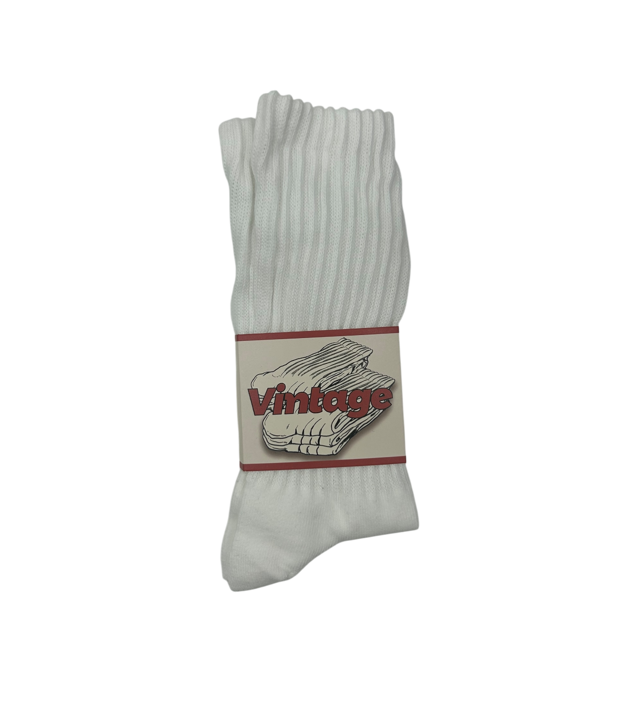 Vintage White Tube Socks