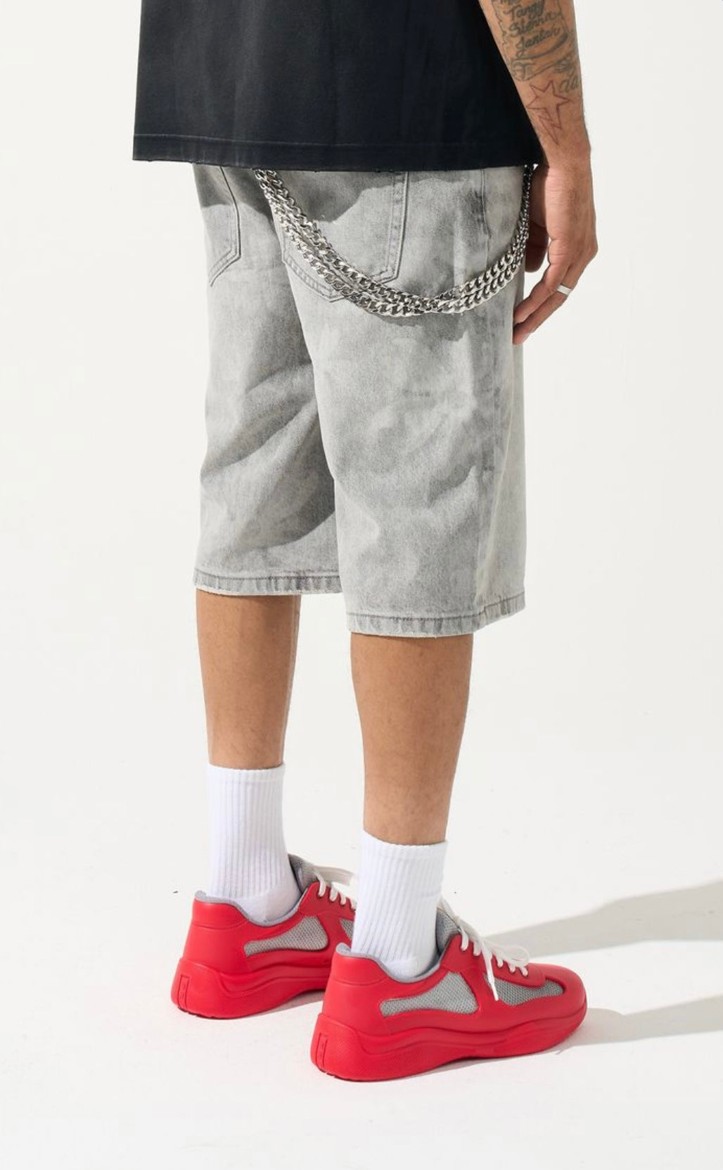 Serenede “SAKURA” Denim Short (With Wallet Chain)