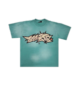 Hellstar Graffiti Cracked Tee Green