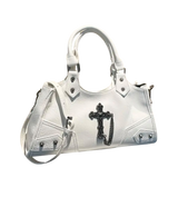 Y2K Gothic Cross Bag White
