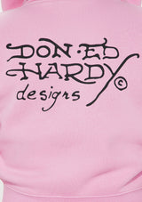 Ed Hardy Pink Crop Eagle Hoodie