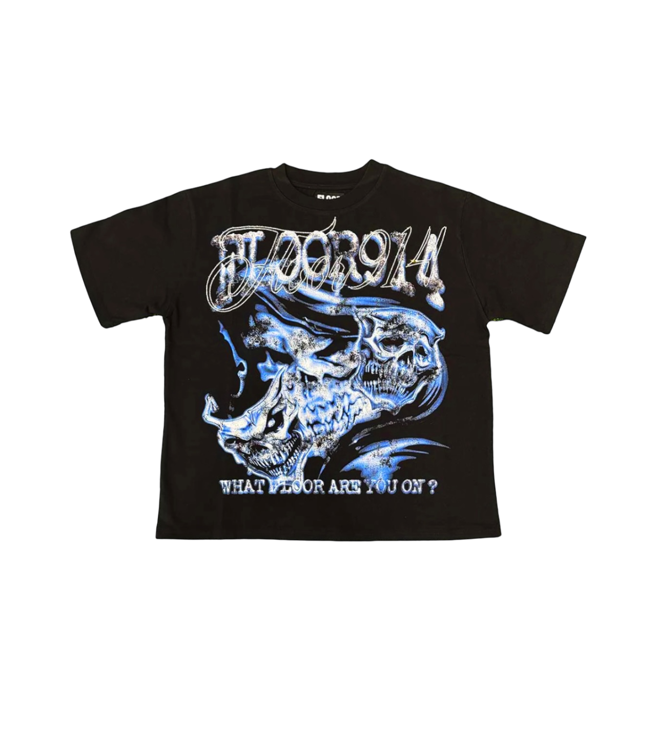 Floor 914 Inferno Skullex Rhinestone Tee