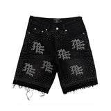 Mixed Emotions “Rhinestone” Shorts Black