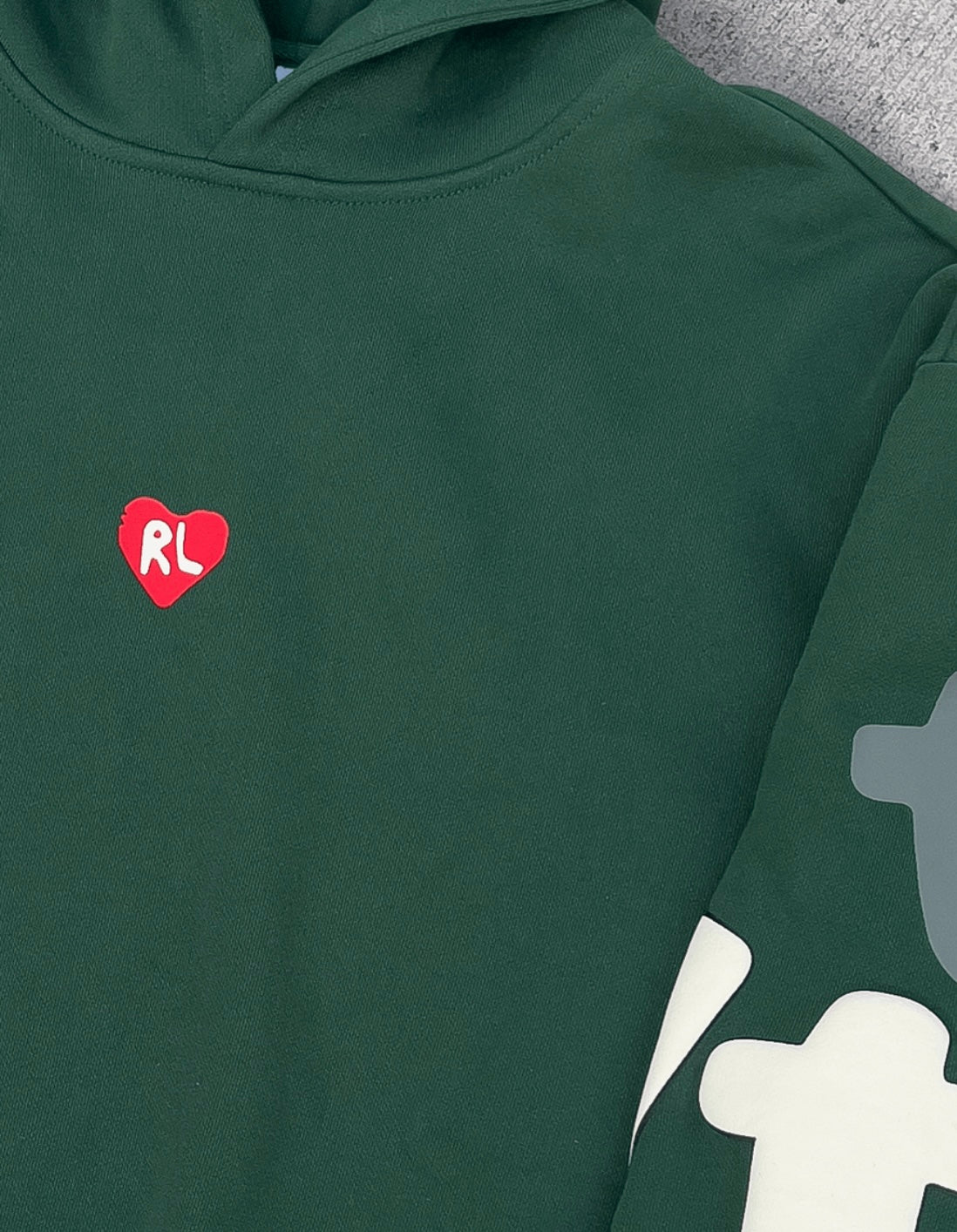 Red Letters Copy Me Green Hoodie
