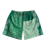 Bravest Studios Green Bandana Shorts