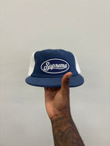 Supreme Terry Mesh Back 5 Panel Blue Hat
