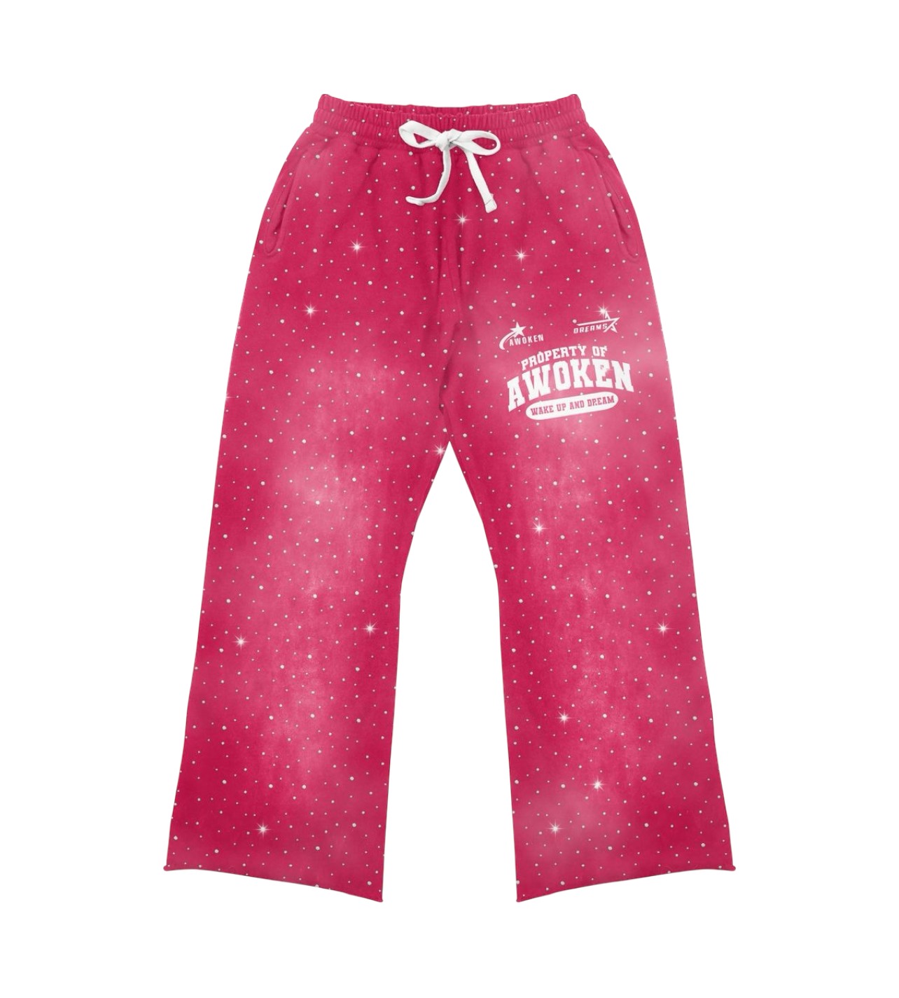 Awoken Dreams Pink Rhinestone Sweatpants