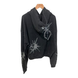 Concept “Flail” Rhinestone Hoodie Black