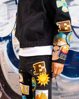 EPTM Patchwork Black Workwear Jacket