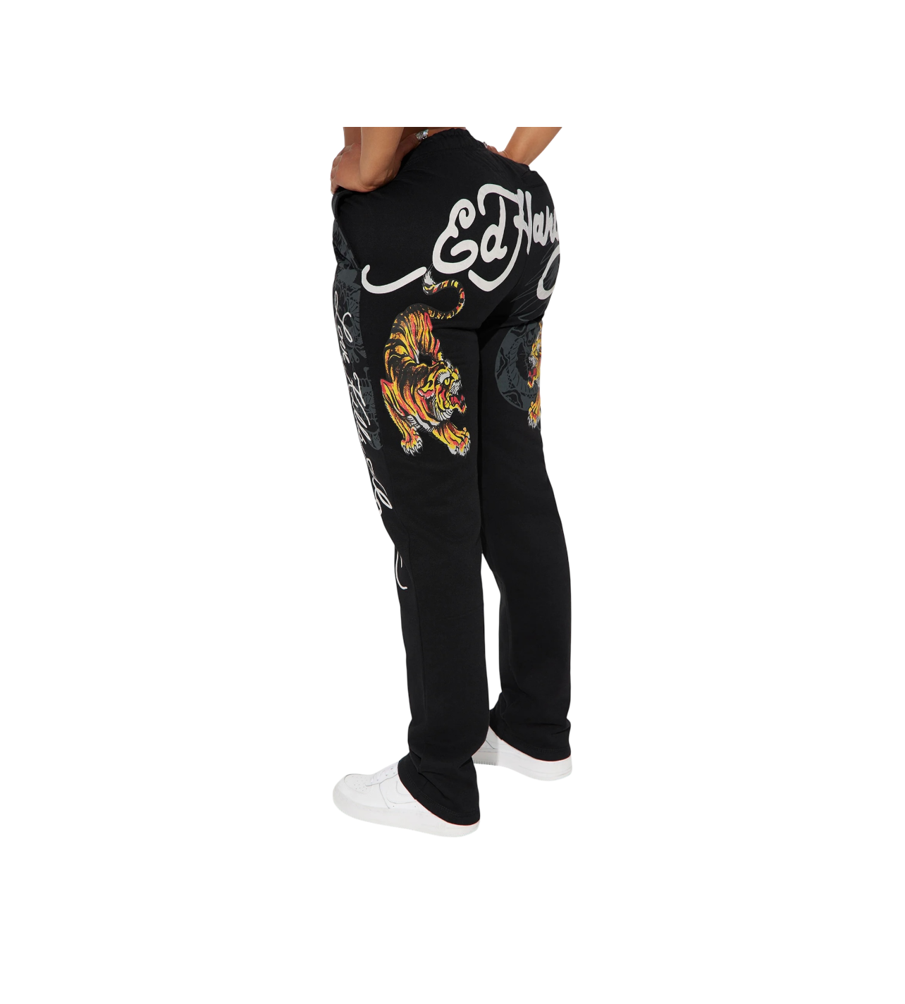 Ed Hardy Black All Over Tiger Sweatpants