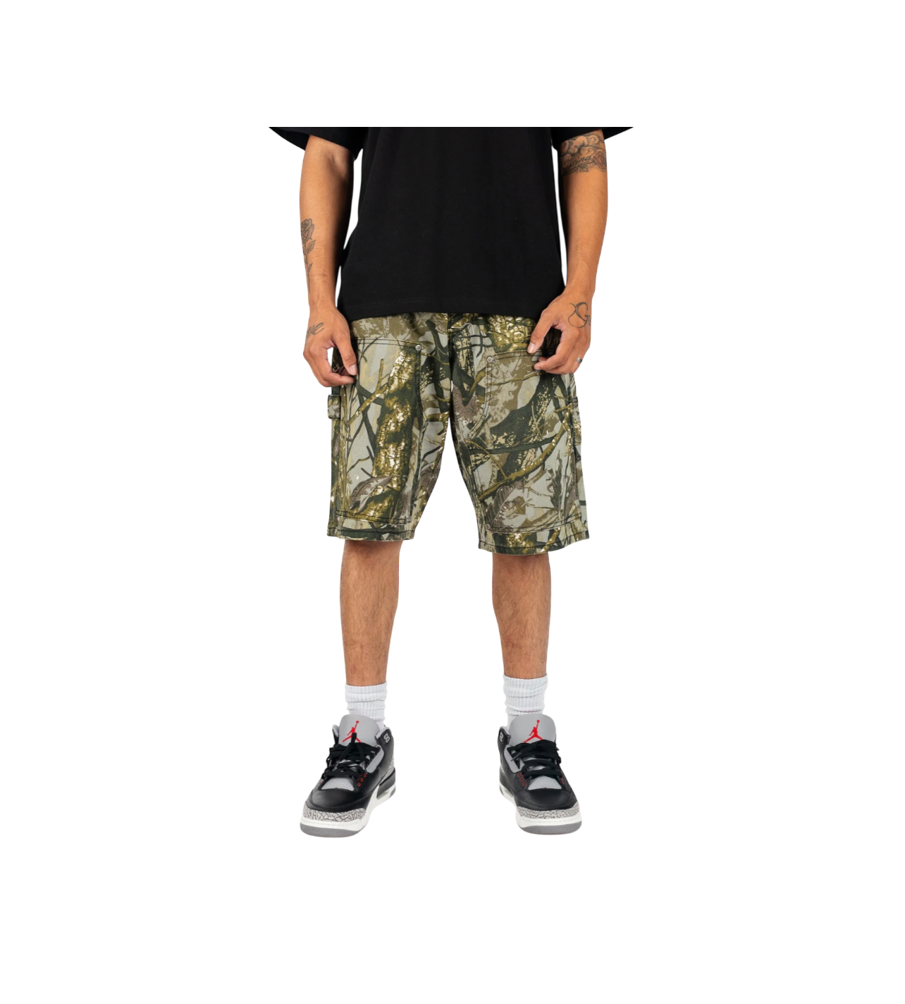 Camo Carpenter Jean Shorts