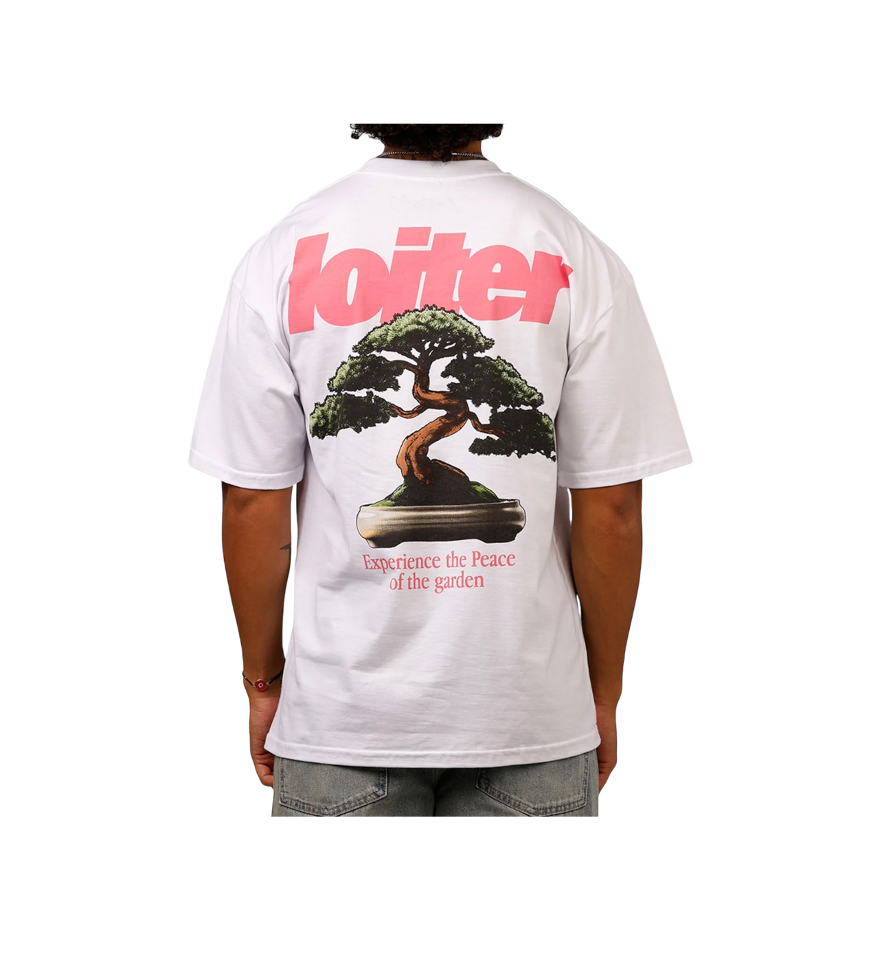 Loiter Bonsai White/Pink Tee