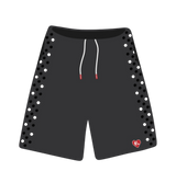 Red Letters Rhinestone Black Shorts