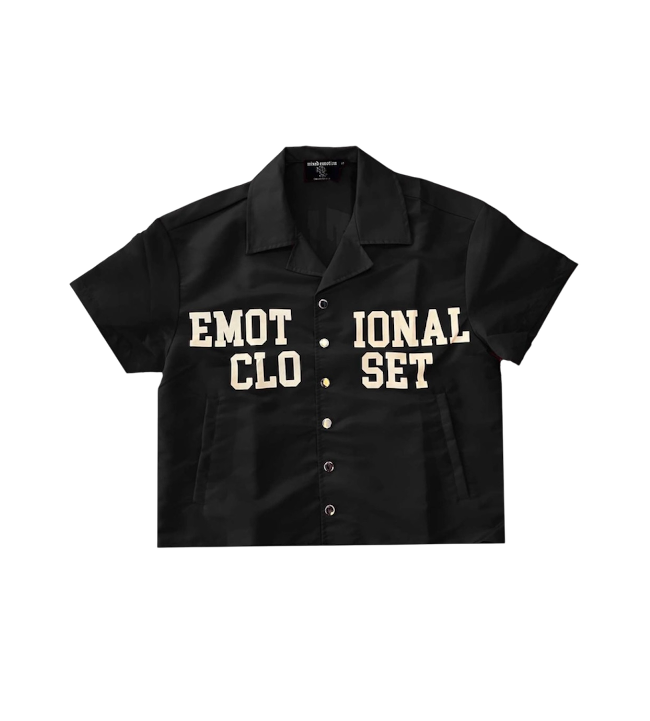 Mixed Emotion Black/Cream Button Down Shirt